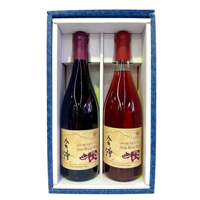 【ギフト】新鶴ワイナリー 会津紅白ワインセット 750ml×2本