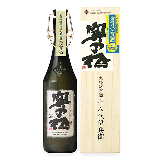 金賞受賞酒　大吟醸雫酒　十八代伊兵衛　1.8L