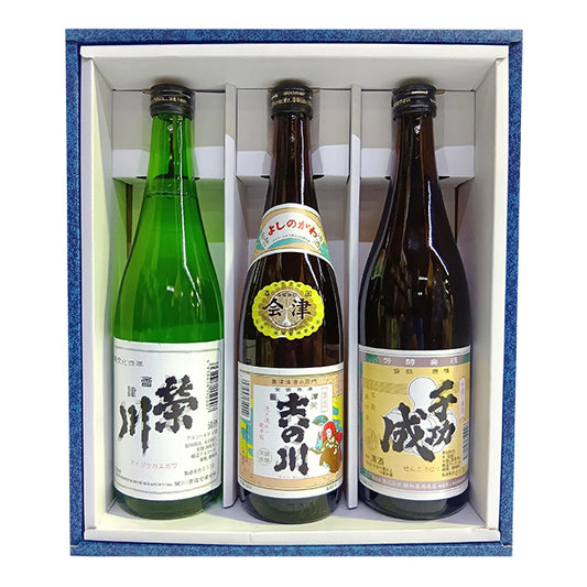 福島の“幻の地酒”3本セット　720ml×3本（会津吉の川 会津栄川 千功成）