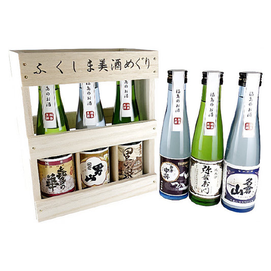 ふくしま美酒めぐり 桐箱6本入セット 180ml×6本