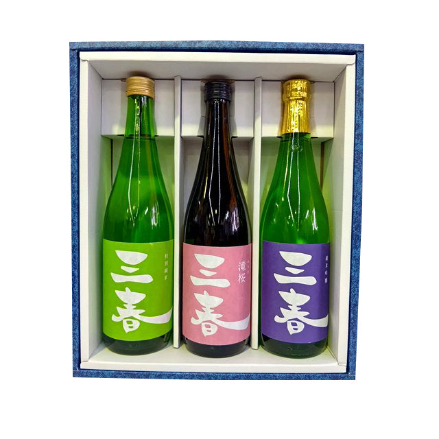 【ギフト】三春酒造 特別純米・純米酒 滝桜・純米吟醸 飲み比べ3本セット
