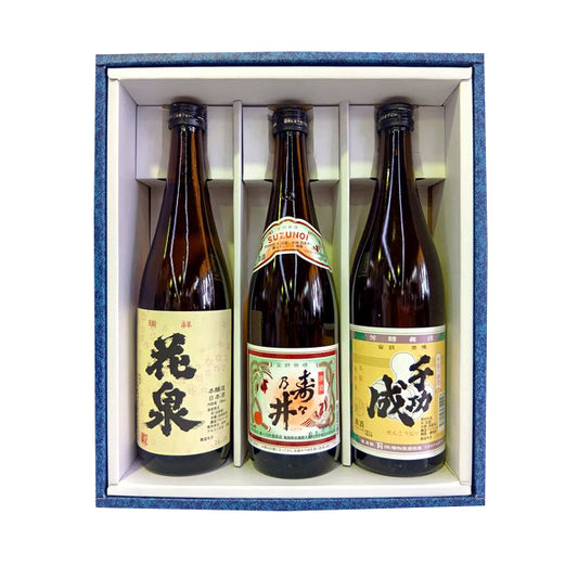 【ギフト】福島3蔵元 日常酒 飲み比べ3本セット(花泉 瑞祥・寿々乃井 本格・千功成 金瓢)